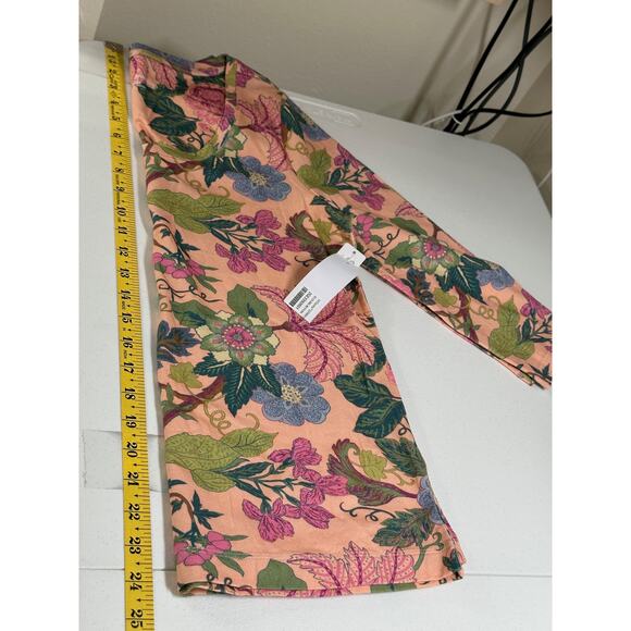 Soft Surroundings Top Womens Small Peach Multi Floral Supima Cotton Stretch Boho - Picture 11 of 11